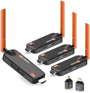 Wireless HDMI Transmitter and 3 Receivers, Support Up to 6 Receivers, 5.8G WELUSOPU HDMI Wireless Extender Casting Content for PC Laptop Camera Cable Box to Multiple TVs Monitors Projectors -656FT