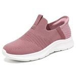 BibHoly Slip on Sneakers Women, Comfort Lightweight Women's Walking Shoes, Hands-Free Casual Slip on Trainers, Breathable Mesh Gym Running Shoes for Ladies