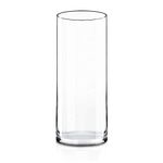 CYS EXCEL Hand Blown-Glass Cylinder Vase Flower Vase, Floating Candle Holder Wedding Decorative Centerpiece, Thickness 1/4th Wide:5" Tall:14"