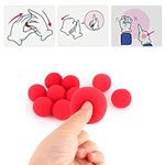 ViaGasaFamido 10Pcs Magic Red Sponge Ball, 4.5cm/1.77inch Soft Magic Red Sponge Softball Toys Close‑Up Street Classic Comedy Trick Props