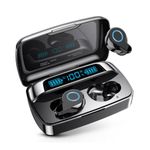 Wireless Earbuds, Bluetooth 5.3 Headphones 88Hrs Play Time with 1800mAh Charging Case in-Ear Stereo Earphones,Cell Phones Charging Function, IPX7 Waterproof Earphone for Phone Sports