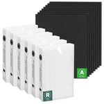 HPA300 HEPA Filter Replacement for Honeywell Air Purifier 6 HEPA R Filters and 8 Pre-cut A Carbon Pre-filter