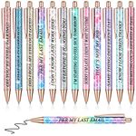 Glenmal 12 Pieces Glitter Swear Word Ballpoint Pens Funny Negative Pens for Adults Novelty Sarcastic Sayings Insulting Office Pens for Co Worker Colleague Office Supplies(Office Negative)