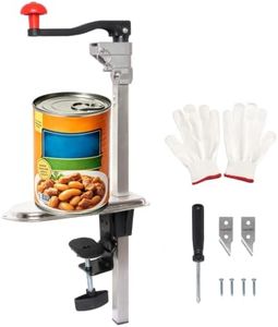 Commercial Can Opener Heavy Duty for Large Cans Up to 13", Manual Industrial Can Opener with Two Blades and Plated Steel Base, Dual Mount System for Restaurant Kitchens