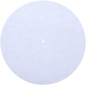 Milisten Turntable Platter Mat Anti Static Vinyl Record Player Vibration Dampening Felt (White)