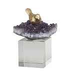 Deco 79 Polystone Birds Sculpture, 5" x 5" x 7", Gold