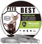 2 Pcs Cat Repellent Collar, Cat Repellent Treatment Collars, Adjustable Waterproof Collar for Cats Puppy, One Size Fits All Breeds, 16 Months Protection (Grey)