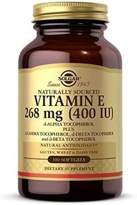 Solgar Vitamin E 268 MG (400 IU) Mixed (d-Alpha Tocopherol & Mixed Tocopherols), 100 Softgels - Supports Immune System & Skin Nutrition - Natural Antioxidant - Gluten Free, Dairy Free - 100 Servings