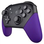 eXtremeRate Purple Replacement Handle Grips for Nintendo Switch Pro Controller, Soft Touch DIY Hand Grip Shell for Nintendo Switch Pro - Controller NOT Included