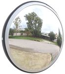 SNS SAFETY LTD Convex Traffic Safety Mirror for Driveways, Warehouses, Garages and Offices, Black (Diameter 30 cm)