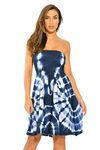 Riviera Sun Strapless Tube Short Dress Summer Dresses, Navy / White, 2X