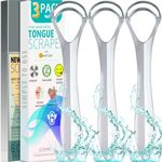 G.CATACC Tongue Scraper, Metal Tongue Cleaner for Adults, Kids, Stainless Steel Tongue Scrapers with Travel Case - 3 Pack