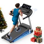 Kitopa 2025 Treadmills for Home, Sporty Digital Screen with 7HP, 12 MP/H, 18% Auto Incline, Heart Rate & Bluetooth Speakers, Running Machine 180KG Capacity with Wide Belt for Home Office Gym