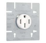 NEMA 14-50R Range Receptacle 50 Amp 125/250V 3P4W Power Outlet, White