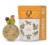 Foodie Puppies Bird Food for Love Birds - (1Kg, Pouch) | Mix Seeds, Kangani, Yellow Proso, Sunflower, Browntop, Oats, Pearls - Fortified with Canary Seeds | Daily Birds Food Seeds | All Life Stages