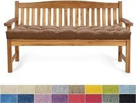 PHUSTJKL Indoor Tufted Bench Cushions Non-Slip Comfortable Seat Pads with Ties, Furniture Cushions for Indoor, Entryway Storage, Bay Window, Piano/Sofa Dining Bench Seat (Brown, 41X16X2in)