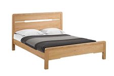 Julian Bowen Curve Bed, Wood, Oak, 135CM Double