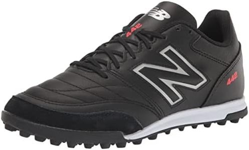 New Balance Men's 442 V2 Team TF Soccer Shoe, Black/White, 10 Wide