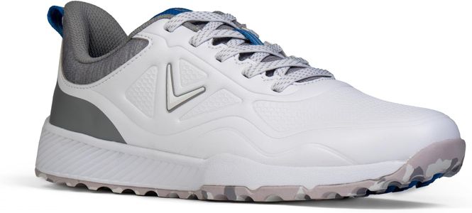 Callaway GTX Waterproof Spikeless Golf Shoes, White/Blue, UK 8