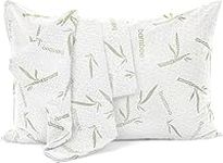 Utopia Bedding Bamboo Viscose Waterproof Pillow Protector Zippered (2 Pack) King – Bed Bug Proof Pillow Encasement 20 x 38 Inches