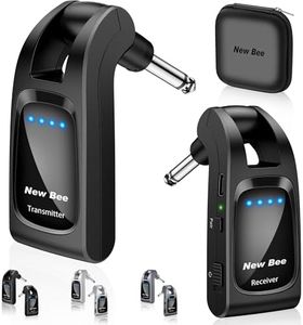 New Bee Wireless Guitar System 2.4GHz With 6 Channels Rechargeable Audio Transmitter Receiver for Bass Electric Instruments