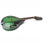 ULTNICE A Style Mandolin Instrument 8-String Basswood Mandolin with Rosewood Adjustable Bridge Fingerboard Steel String (Green)