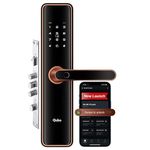 Qubo Smart Door Lock Ultra Wi-Fi [New Launch] from Hero Group | Remote App Unlock | 5 Bolts | Tamper Alerts | 7-Way Unlocking | Fingerprint| PIN | OTP | RFID Card | Key | 3-Year Warranty