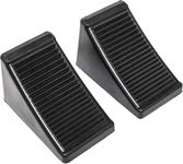 MaxxHaul 50011 Rubber Wheel Chock with Eyelet (6-1/2" x 3-3/4" x 4"), 2 Pack