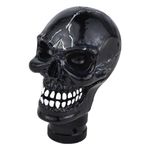 Abfer Skull Gear Stick Shift Knob Devil Style Car Shifter Handle Replacement Fit Most Manual Automatic Transmission Vehicles (Black)