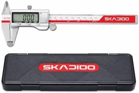 SKADIOO Digital Caliper Measuring Tool, Stainless Steel Vernier Caliper Digital Micrometer with Large Screen, Easy Switch from Inch to mm, 6 Inch Caliper Tool for Professional/DIY/Household