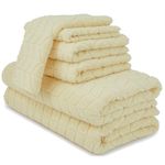 Ultra Soft & Stylish 700 GSM Luxury Bath Towels - 100% Zero-Twist, Long-Staple Cotton - Remarkably Absorbent & Quick Drying - 6 Piece Towel Set (White)