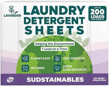 Laundry Detergent Sheets (200 Loads) - Eco Friendly Laundry Soap Detergent Strips I Eco Friendly, Zero Waste, Plastic Free, Planet Friendly (Lavendar)