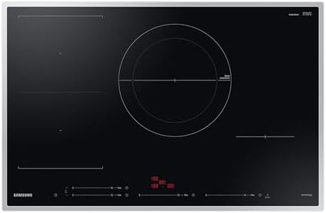 Samsung Autarkes Induktionskochfeld, 80 cm große Herdplatte, Slim Fit, Sensortasten mit Slider, Wi-Fi-Steuerung, Flex Zone, NZ84C5047HK/U1