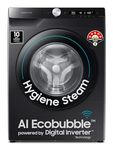 Samsung 8 kg, 5 star, Eco Bubble Technology, AI Control, Wi-Fi, Fully-Automatic Front Load Washing Machine (WW80T504DAB1TL, Hygiene Steam, Black Caviar, Awarded as Washing Machine Brand of the year)