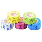 Stmandy Vet Wrap Bulk, Bandage Wrap Vet Tape 1 Inch,Waterproof Self Adherent for The People or The pet(cat, Dog, Horse and so one) who was injure or Have Wounds (Cartoon)
