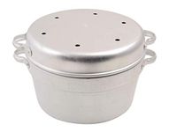 Gajanan Kitchen Ware Aluminium Cake Handva Cooker Pot (Silver, Small)