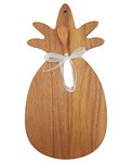 Pineapple Shaped Acacia wood Serving and Cutting Board ，Cute Charcuterie Board Cheese Platter with Cheese Spreader for Meat Cheese and Vegetables, Cheese Service, Entertaining Gift Set-14 X 7.2 Inch