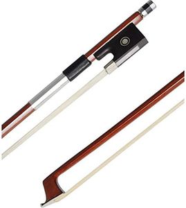 AMZZ Superior Brazilwood Violin Bow 4/4 for Intermediate and Advance Students, Well Balanced Handmade Bow with Ebony Frog and White Horse Hair.