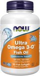 NOW Supplements, Ultra Omega 3-D™, Omega-3 Fish Oil + Vitamin D-3, 90 Softgels