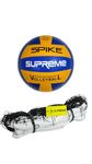 Supreme Volleyball Combo (1 Volleyball Net Nylon 4 Side Tape,1 Volleyball Molded 18 P.) Volleyball Kit