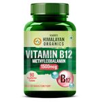 Vlado's Himalayan Organics Methylcobalamin Vitamin B12 1500mcg Supplement - 90 Veg Tablets