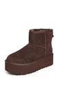 UGG Women's Classic Mini Platform Fashion Boot, Burnt Cedar, 5 UK