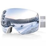 RIOROO Ski Goggles,Snow Goggles for Men Women Ladies Youth, Snowboard Goggles over Glasses, Skiing Goggles with Interchangeable Lenses, OTG UV Protection Compatible Helmet Anti Fog Skiing Snowboarding