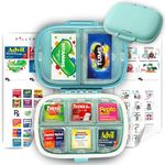 PillyPal V2 Portable Travel Pill Organizer Holder with Stickers - 8 Slot Durable Compact Case to Organize Meds, Pills, Medicine, Prescriptions, Health Vitamins, Jewelry, Travel Essentials - Blue