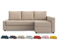 MASTERS OF COVERS Snug Fit Friheten Slipcover for The IKEA Friheten with Chaise Corner Cover, Sofa Bed Cover, Sectional Slipcover Replacement (Light Khaki)