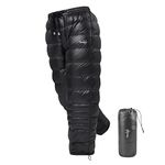 Tentock Winter Snow Pants Down Pants for Men Women Trousers with Side Pockets Adjutable Leg Opening Windproof Drawstring Trousers(XL)