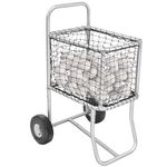 Vercraft Sports Baseball Cart with Wheels, Large Softball Caddy Ball Holder, Holds up to 300 Baseballs or 150 Softballs, 18'' W x 24'' l x 45'' H