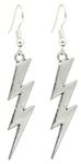 Bluebubble LUCKY LIGHTNING Silver Flash Bolt Earrings on Gift Card