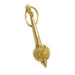 AYOSHRI Brass/Peetal Iron Mix Hanuman Ji/Bajrangbali Gada Keychain Keyring Gift For Men, Women, Boys, Girls And Friends Pack Of 1, Gold