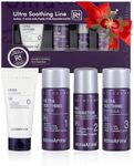 DERMAFIRM Soothing Repair R4 Travel Face Care Kit | Hydrating & Moisturizing Face Cleanser, Toner, Serum, Emulsion & Cream for All Skin Types | Korean Skin Care Facial Kit Stocking Stuffers for Women